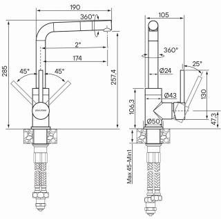 Смеситель для кухни Paulmark Honner Ho212018-431TW белый